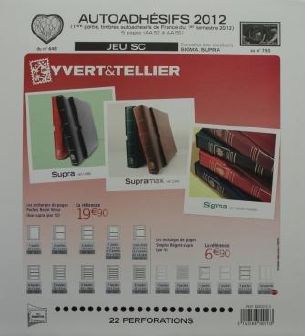 Jeu France SC 2012 1er semestre Autoadhésifs Yvert et Tellier 830013