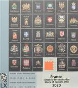 Feuilles 1b Luxe timbres découpés blocs carnets France 2020 DAVO 53750