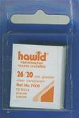 50 pochettes Hawid 7005 simple soudure fond transparent 26 x 20 mm ID203