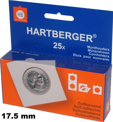 boite de 25 étuis carton HB autocollants 17.5 mm Hartberger 8320175 1645