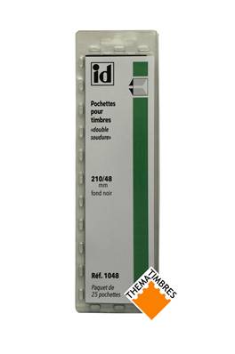 25 bandes ID double soudure fond noir 210 x 48 mm ID1048