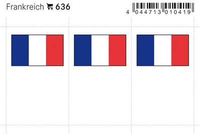 sticker autocollant drapeau France Lindner 636