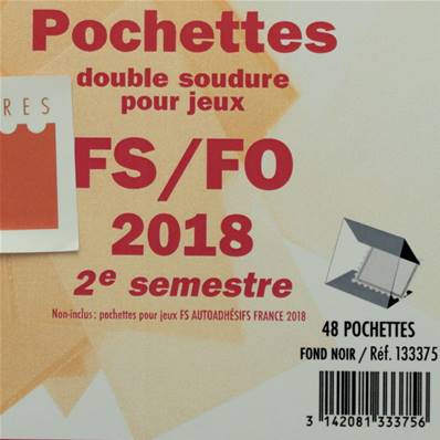 Pochettes 2e semestre 2018 pour Futura FS FO Yvert et Tellier 133375