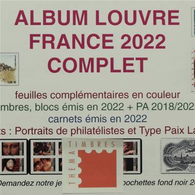 Feuilles France 2022 complet Album Louvre Edition Ceres FF22C