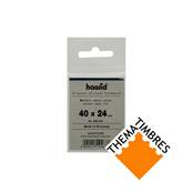 50 pochettes Hawid 6020 simple soudure fond noir 40 x 24 mm 325413