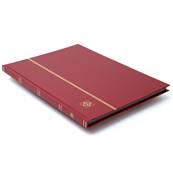 classeur pour timbres 16 pages noires BASIC S16 rouge Leuchtturm 317377