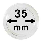 10 Capsules 35 mm pour pieces LINDNER 2250035P