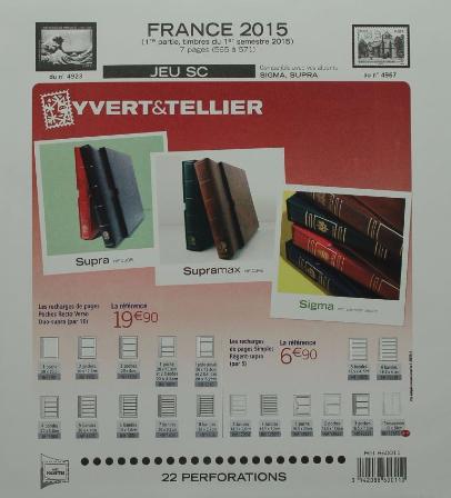 Jeu France SC 2015 1er semestre Yvert et Tellier 860011
