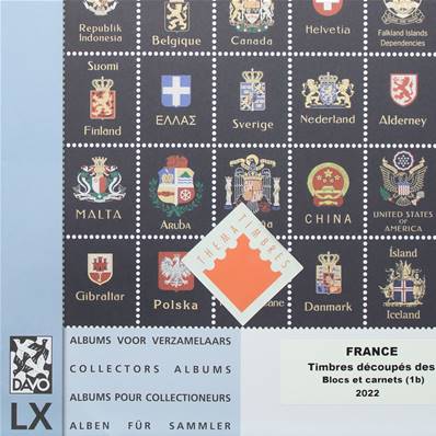 Feuilles 1b Luxe timbres découpés blocs carnets France 2022 DAVO 53752