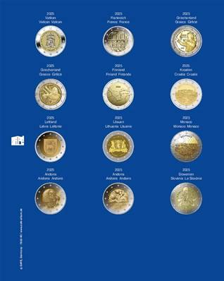 feuille Topset 40 pour pieces de 2 euros 2025 SAFE 7822-40