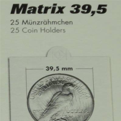 25 cadres autocollants 39.5 mm pour pieces Leuchtturm KRS39.5 313135