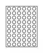 Box bleu pour 54 pieces de 2 euros avec alvéoles ronds 25.75mm LINDNER 2154M