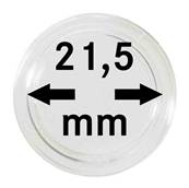 10 Capsules 21.5 mm pour pieces 5 cent euro LINDNER 2250215P