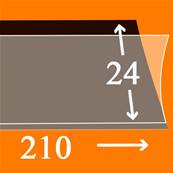 25 bandes Lindner simple soudure fond noir 210 x 24 mm HA1024