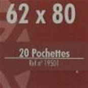 20 Pochettes 62 x 80 mm fond noir double soudure Yvert et Tellier 19501