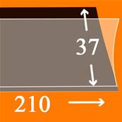 25 bandes Hawid simple soudure fond noir 210 x 37 mm HA1037 366349