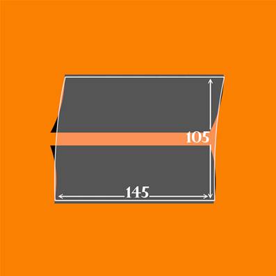 10 pochettes ID double soudure fond noir 145 x 105 mm ID1256