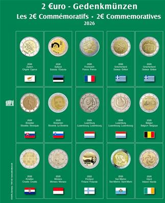 feuille Premium 42 pour pieces de 2 euros 2026 SAFE 7341.42