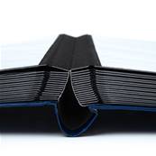 classeur pour timbres 64 pages noires BASIC S64 bleu Leuchtturm 327853