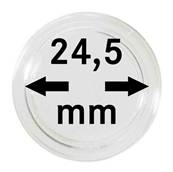 10 Capsules 24.5 mm pour pieces 50 cent euro LINDNER 2250245P
