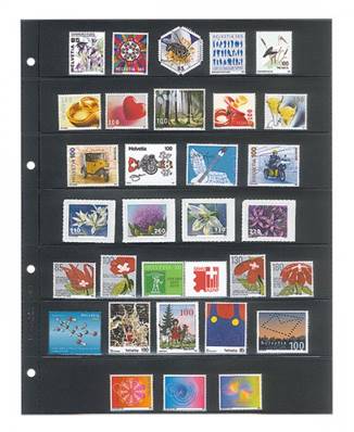 10 feuilles 7 bandes Publica LS noires 4107 LINDNER