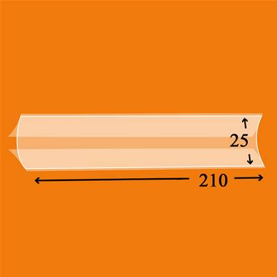 22 bandes Lindner double soudure fond transparent 210 x 25 mm HA3025