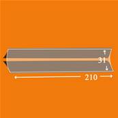 22 bandes Lindner double soudure fond noir 210 x 31 mm HA4031