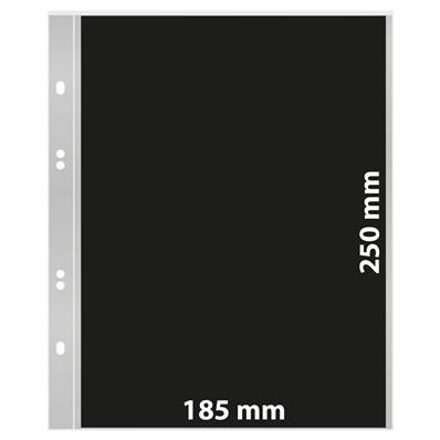 paquet de 10 pochettes entieres avec 1 fond noir Lindner MU1405