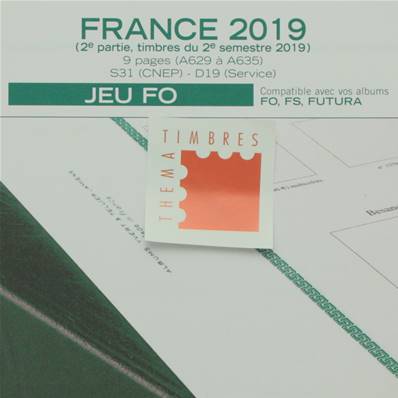 Jeu France Futura FO 2019 2e semestre Yvert et Tellier 134681