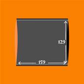 10 pochettes 159 x 129 D double soudure fond noir YT18159