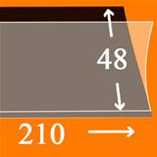25 bandes Hawid simple soudure fond noir 210 x 48 mm HA1048 301752