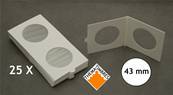 boite de 25 etuis cartons autocollants 43 mm Hartberger 8320043 1660