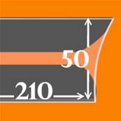 25 bandes ID double soudure fond noir 210 x 50 mm ID1050