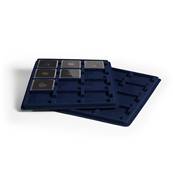 2 plateaux 12 cases carrés 50 mm TAB S bleu Leuchtturm 343108