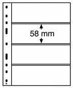 10 Feuilles transparentes  4 bandes Optima 4C Leuchtturm 318071