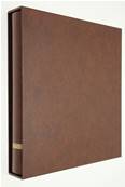 Reliure Elegante  18 anneaux et boitier assorti 1120-H brun clair LINDNER
