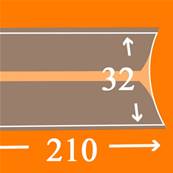 22 bandes Hawid double soudure fond noir 210 x 32 mm HA4032