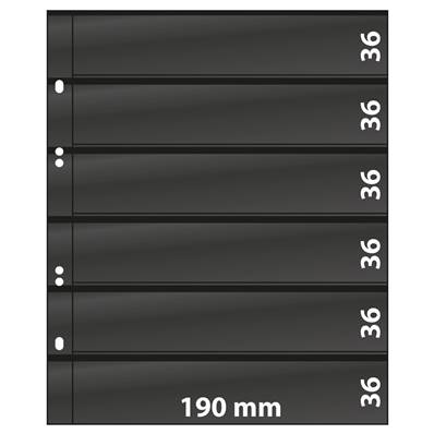 10 feuilles Multi Collect 6 bandes noires Lindner MU1316