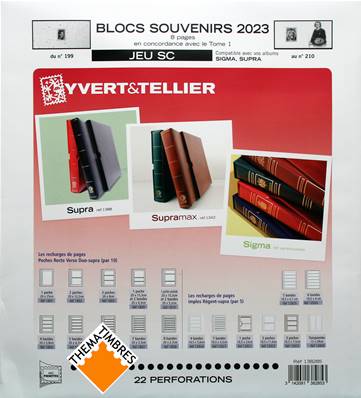 Jeu France SC Blocs Souvenirs 2023 Yvert et Tellier 138285
