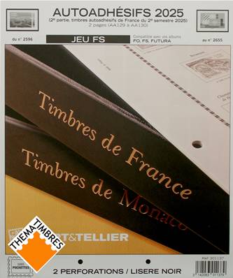 Jeu France Futura FS 2025 2e sem. Autoadhésifs Yvert et Tellier 301137