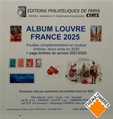 Feuilles France 2025 Album Louvre Editions Ceres FF25