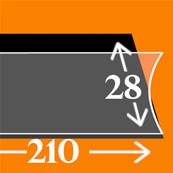 25 bandes Hawid simple soudure fond noir 210 x 28 mm HA1028 366348