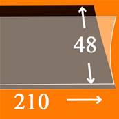 25 bandes Hawid simple soudure fond noir 210 x 48 mm HA1048 301752