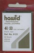50 pochettes Hawid 6121 simple soudure fond noir 41 x 53 mm 301700