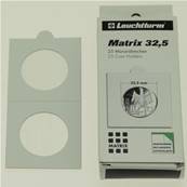 25 cadres autocollants 32.5 mm pour pieces Leuchtturm KRS 32.5 318128