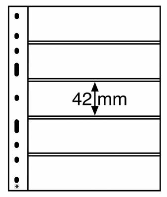 10 Feuilles transparentes à 5 bandes Optima 5C Leuchtturm 307543