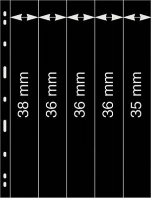 5 feuilles UNIPLATE noires 065 LINDNER