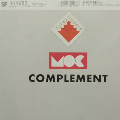 Feuilles France 2020 Blocs Souvenirs à pochettes MOC CC15BS/20 364985