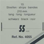 15 bandes Hawid double soudure fond noir 210 x 55 mm HA4055