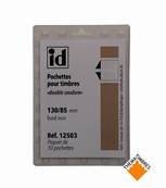 10 pochettes ID double soudure fond noir 130 x 85 mm ID12503